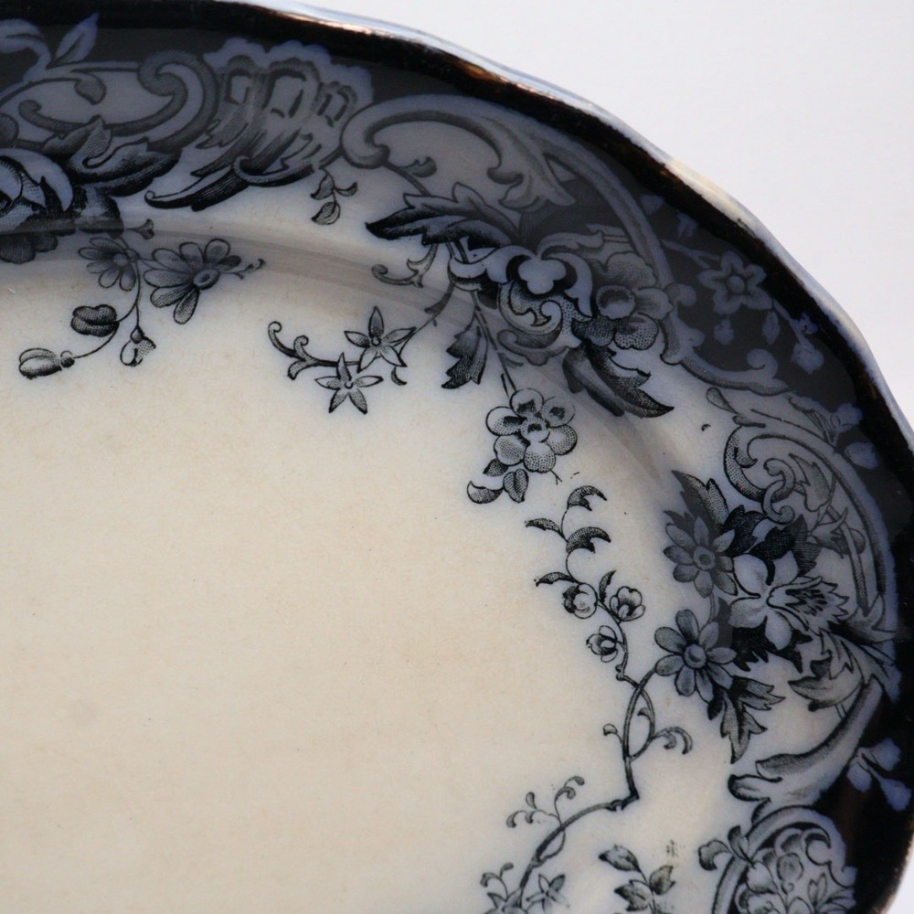 Antique Chatsworth 1790 "Flow Blue" Pattern K. & Co B Late Mayers Serving Tray - Picture 2 of 12